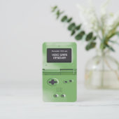Gameontwerper voor gameconsole in retro stijl visitekaartje (Staand voorkant)