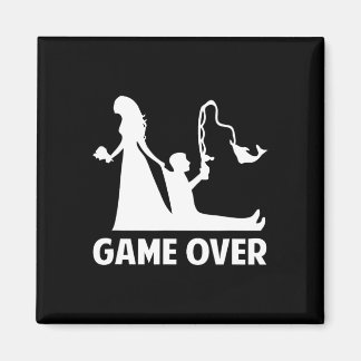 Gameover Bruid Bruidegom Trouwen Vrijgezellenfeest Magneet
