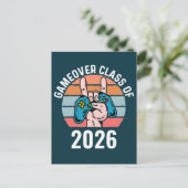 Gameover Klasse van 2026 Briefkaart (Staand voorkant)