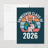 Gameover Klasse van 2026 Briefkaart (Voorkant / Achterkant)