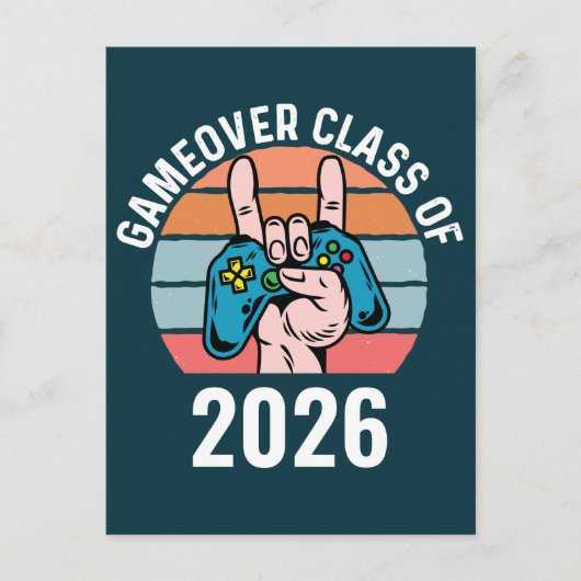 Gameover Klasse van 2026 Briefkaart (Voorkant)