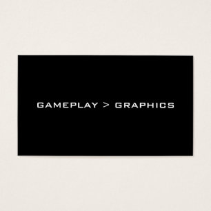 Gameplay > Graphics. Zwart Wit. Visitekaartje