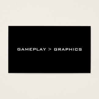 Gameplay > Graphics. Zwart Wit. Visitekaartje