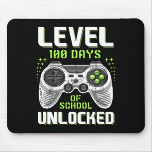 Gamer 100ste dag van het schoolniveau 100 dagen on muismat