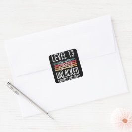 Gamer 13th Birthday - persoonlijk Vierkante Sticker
