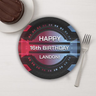 Gamer 16th Happy Birthday Paper Bord