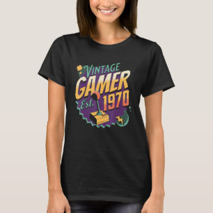  gamer 1970 Oude School Joystick Retro Gamin T-shirt