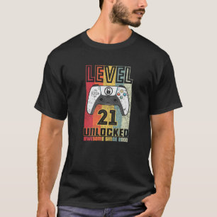 Gamer 21 21 21 jaar oud Geweldige 2000 niveau 2 T-shirt