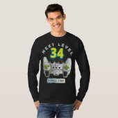 Gamer 34th Birthday Next Level 34 Game Controller T-shirt (Voorkant volledig)