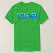 Gamer 3D Blue White T-shirt (Design voorkant)