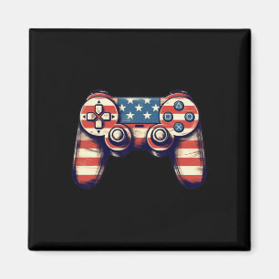 Gamer 4 juli T-shirt videospel kinderen jongens ma Magneet