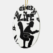 Gamer 4 Life Keramisch Ornament (Links)