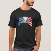 Gamer 4th van juli Gamepad Videospel USA Amerikaan T-shirt (Voorkant)