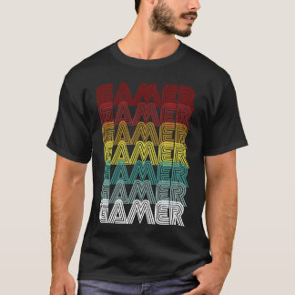 Gamer 70s Oudste Stijl Retro Gamen Videogame Spele T-shirt