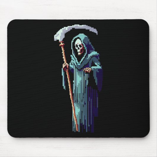 Gamer 8 Bit Pixel Art Videogame Grim Reaper van DE Muismat (Voorkant)