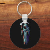 Gamer 8 Bit Pixel Art Videogame Grim Reaper van DE Sleutelhanger (Voorkant)