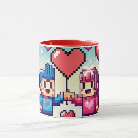 Gamer 8 bit Valentijnsdag Mok (Midden)