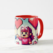 Gamer 8 bit Valentijnsdag Mok (Voorkant rechts)