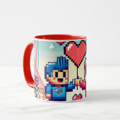 Gamer 8 bit Valentijnsdag Mok (Voorkant links)