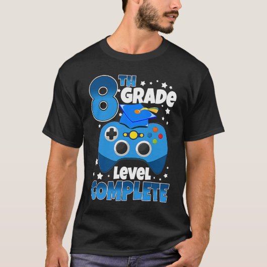 Gamer 8th Grade Level Complete Graduation Girls Bo T-shirt (Voorkant)