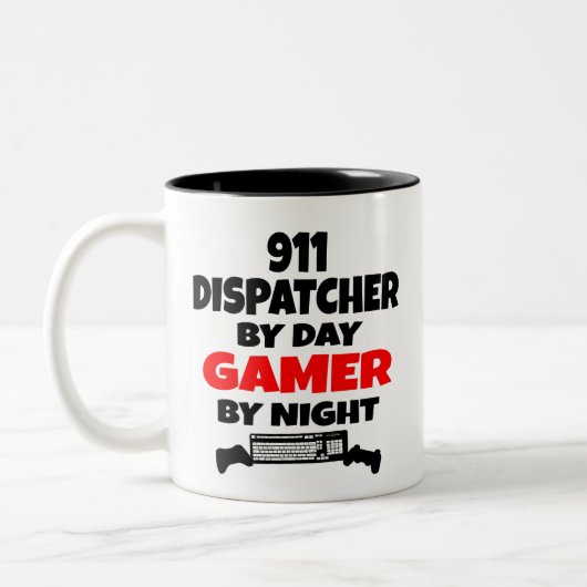 Gamer 911 Dispatcher Tweekleurige Koffiemok (Links)