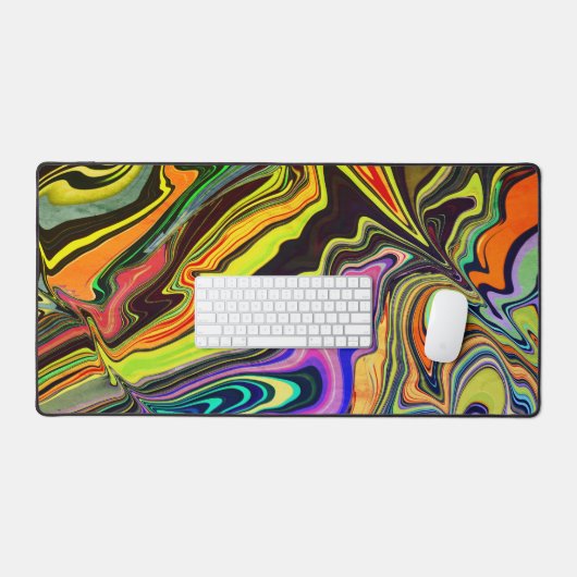 Gamer Abstract Speelse Retro Wave Modern Bureaumat (Keyboard & Muis)