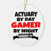 Gamer Actuary Keramisch Ornament (Links)