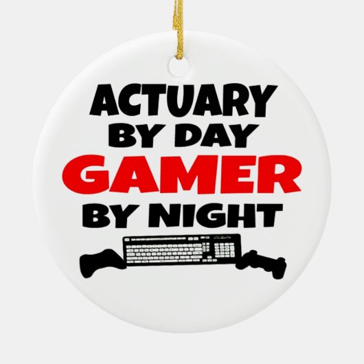 Gamer Actuary Keramisch Ornament (Achterkant)