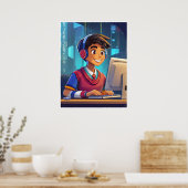 Gamer - Afdrukken Poster (Keuken)