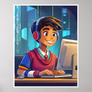 Gamer - Afdrukken Poster