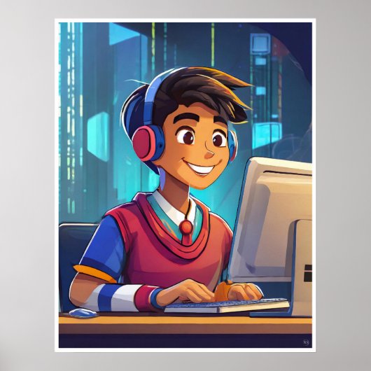 Gamer - Afdrukken Poster (Voorkant)