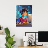 Gamer - Afdrukken Poster (Thuiskantoor)