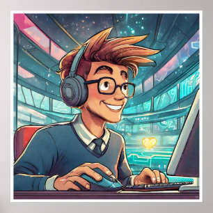 Gamer - Afdrukken Poster