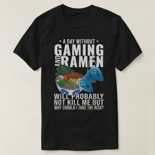 Gamer Anime Japanse noodle Ramen T-shirt (Design voorkant)