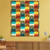 GAMER ANTIEKE VIDEOSPELCONTROLLER   CANVAS AFDRUK (Insitu (Woonkamer))