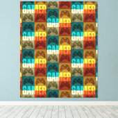 GAMER ANTIEKE VIDEOSPELCONTROLLER   CANVAS AFDRUK (Insitu (Houten vloer))