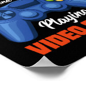 Gamer Art Dad Time Speel Video Games Poster (Hoek)