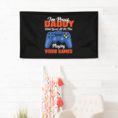 Gamer Art Dad Time Speel Video Games Spandoek (Insitu)