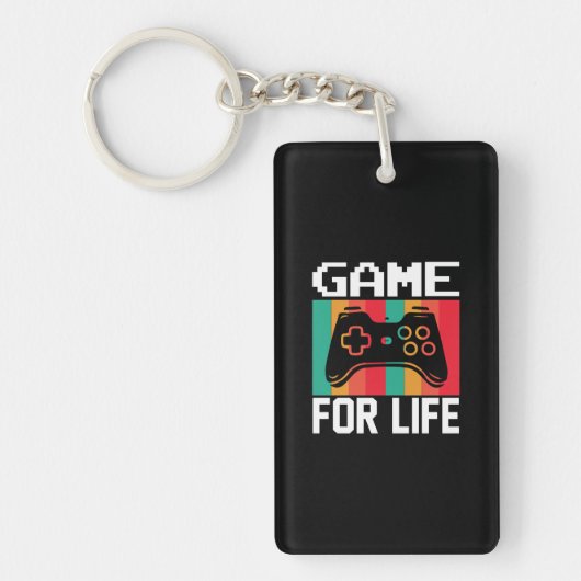 Gamer Art Game for Life Sleutelhanger (Voorkant)