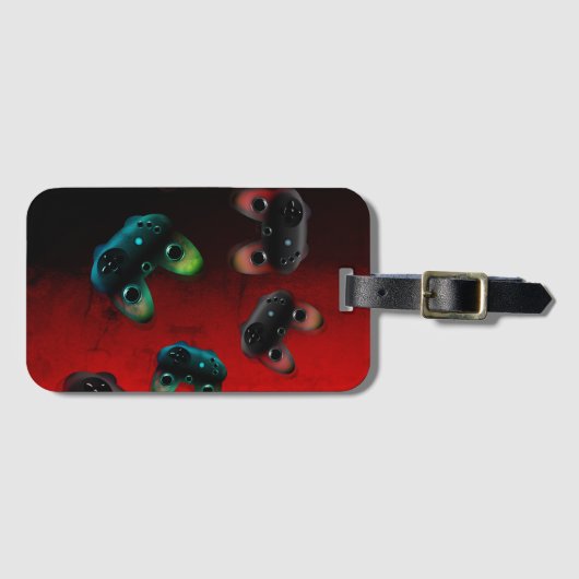 Gamer Art Gaming Controller Bagagelabel (Voorkant (horizontaal))