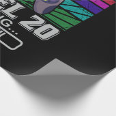 Gamer Art Level 20-belasting Cadeaupapier (Hoek)