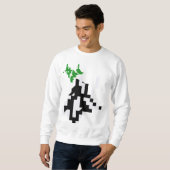 Gamer Athleisure Minimalist Pixel met lange mouwen Trui (Voorkant volledig)