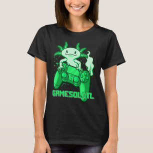 Gamer Axolotl Cute Axolotl Gamer Boy T-shirt