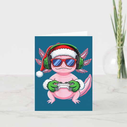 Gamer Axolotl Kersttrui Funny Video Game San Kaart (Voorkant)