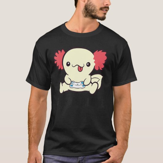 Gamer Axolotl Video Games Axolotl Gamesalotl T-shirt (Voorkant)
