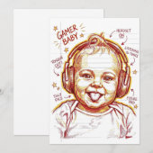Gamer Baby Funny Gaming Art Kaart (Voorkant / Achterkant)