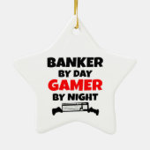 Gamer Banker Keramisch Ornament (Achterkant)