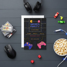 “Gamer Birthday Card – Epic Party Level Up Fun! Feestdagenkaart