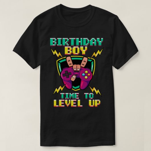 Gamer Birthday Funny Gift Boy T-shirt (Design voorkant)