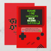 Gamer Birthday Invitations Kaart (Voorkant / Achterkant)